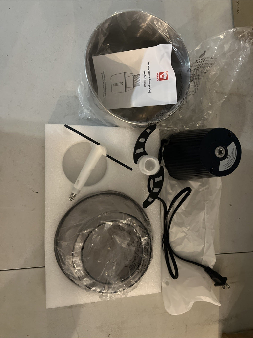 Food Processor & Meat Grinder – 1.9 Qt Food Chopper with 1.9qt-blue