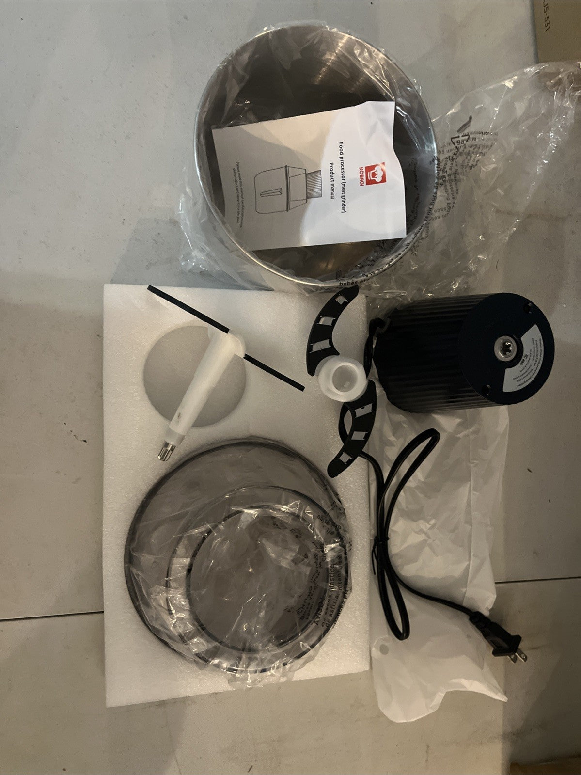 Food Processor & Meat Grinder – 1.9 Qt Food Chopper with 1.9qt-blue