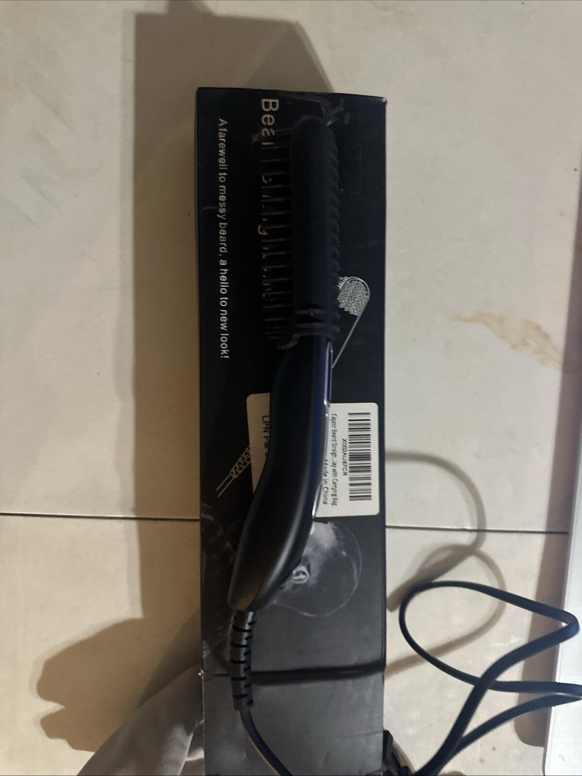 Cayzor Beard Straightener Comb Men Straightening Heated Brush Anti-Scald SEALED