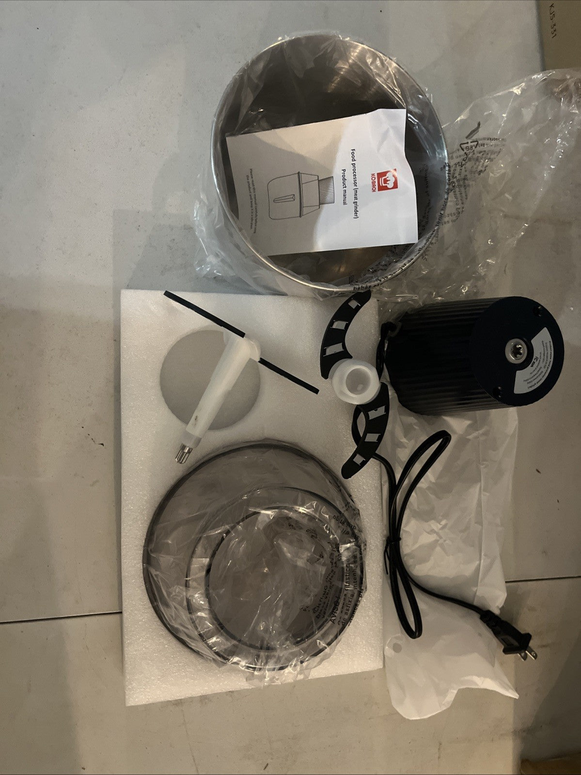 Food Processor & Meat Grinder – 1.9 Qt Food Chopper with 1.9qt-blue