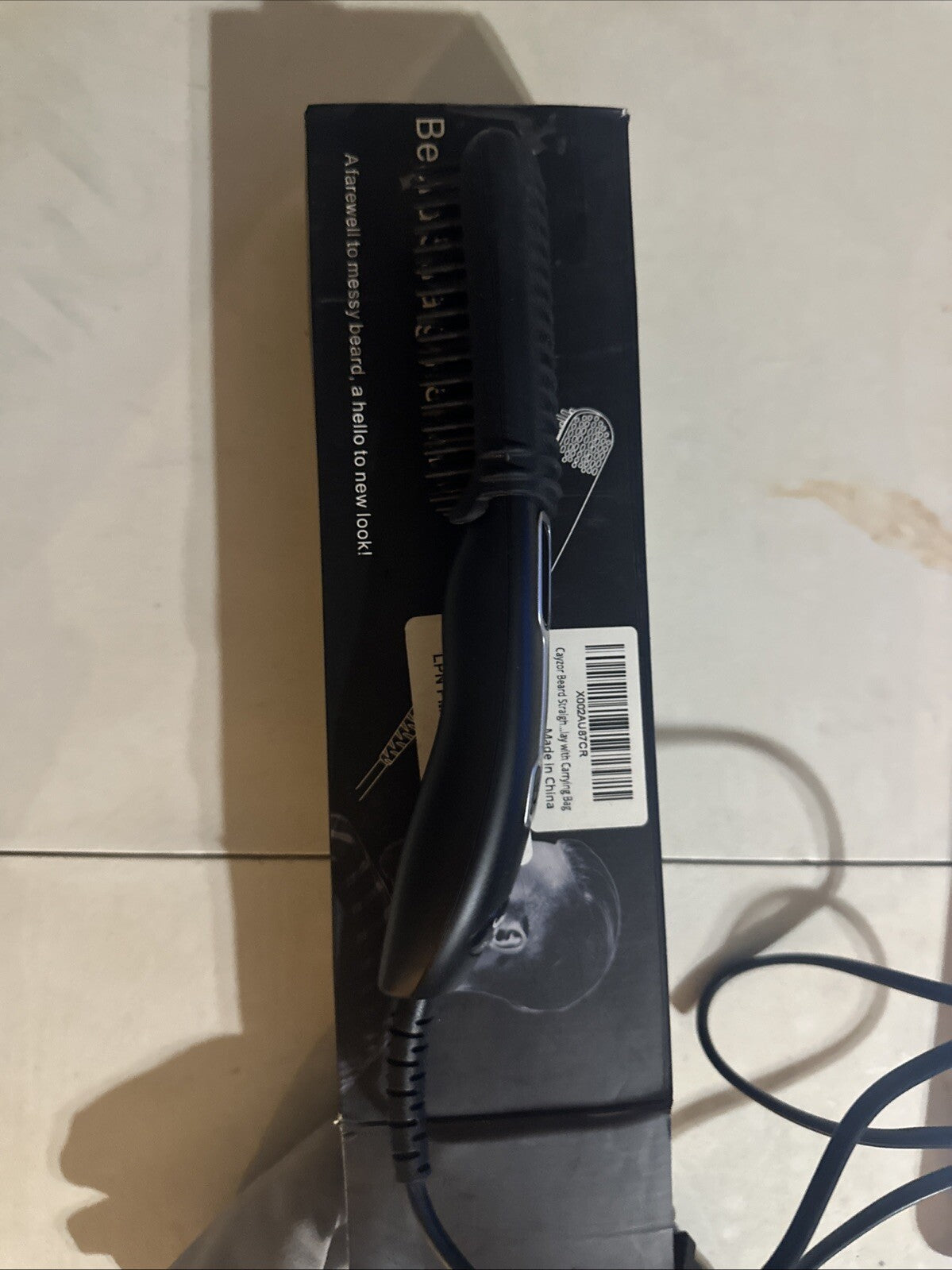 Cayzor Beard Straightener Comb Men Straightening Heated Brush Anti-Scald SEALED