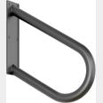 ROTHLEY U-Shape Black Handrails, 1.3" Pipe for 1-3 Steps-Stainless Steel Porch Safety Handle