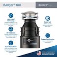 InSinkErator Badger 100, 1/3 HP Continuous Feed Kitchen Garbage Disposal